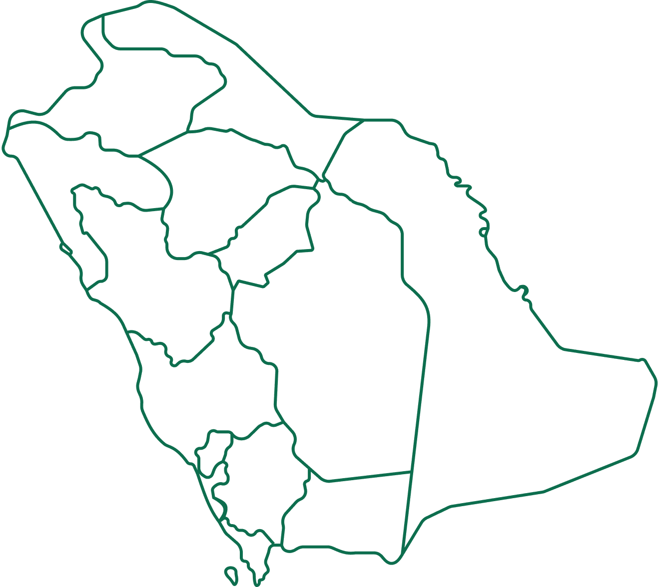 خريطة المملكة العربية السعودية